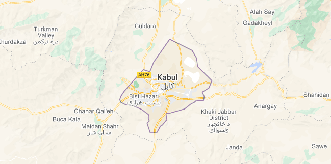 Map of Afghanistan Kabul