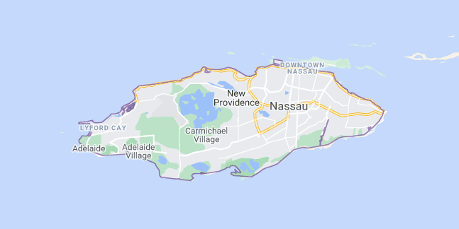 Map of Bahamas Nassau