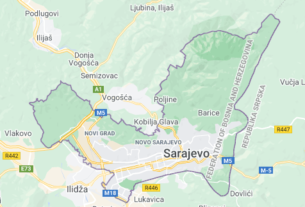 Map of Bosnia and Herzegovina Sarajevo