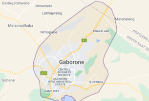 Map of Botswana Gaborone