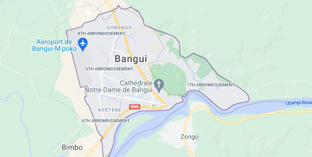 Map of Central African Republic Bangui