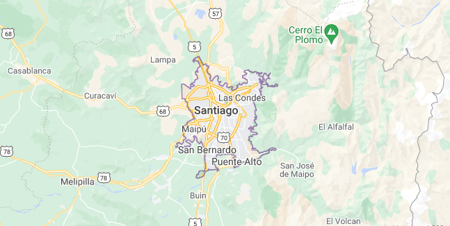 Map of Chile Santiago