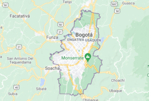 Map of Colombia Bogota