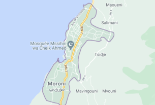 Map of Comoros Moroni