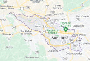 Map of Costa Rica San Jose