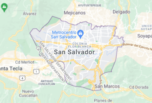 Map of El Salvador San Salvador