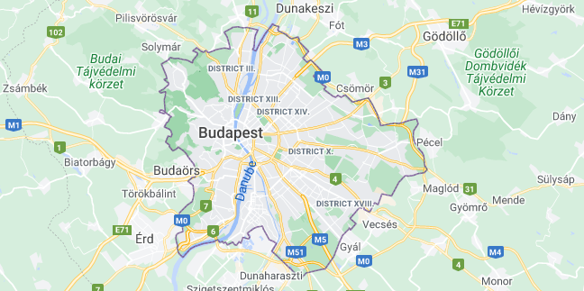 Map of Hungary Budapest