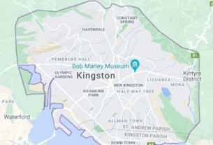 Map of Jamaica Kingston