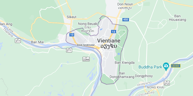 Map of Laos Vientiane