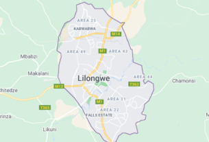 Map of Malawi Lilongwe