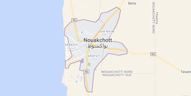 Map of Mauritania Nouakchott