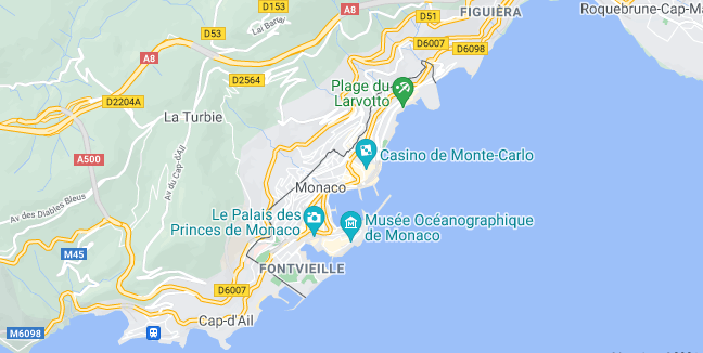 Map of Monaco Monaco