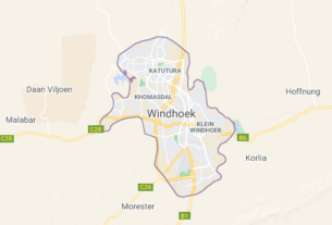 Map of Namibia Windhoek