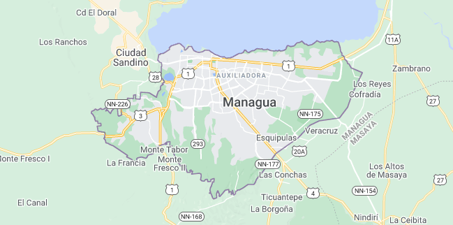 Map of Nicaragua Managua