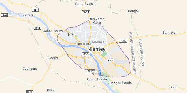Map of Niger Niamey