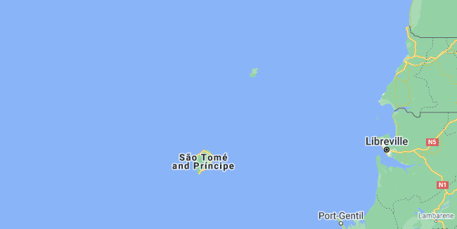 Map of Sao Tome and Principe Sao Tome