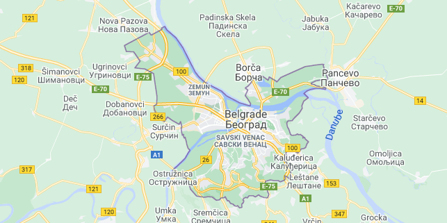 Map of Serbia Belgrade