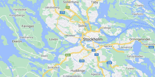 Map of Sweden Stockholm
