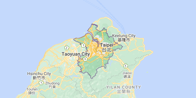 Map of Taiwan Taipei