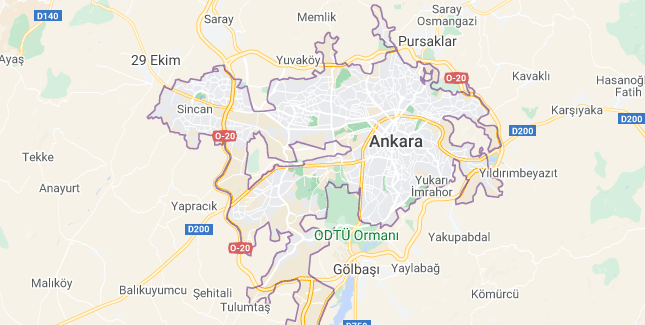 Map of Turkey Ankara