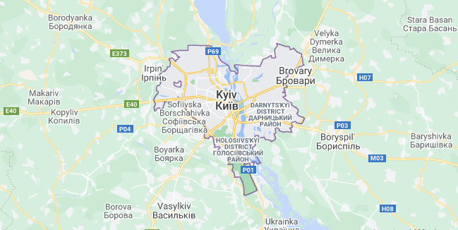 Map of Ukraine Kiev