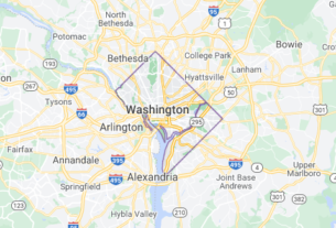Map of United States Washington D.C.