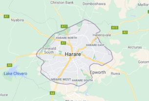 Map of Zimbabwe Harare